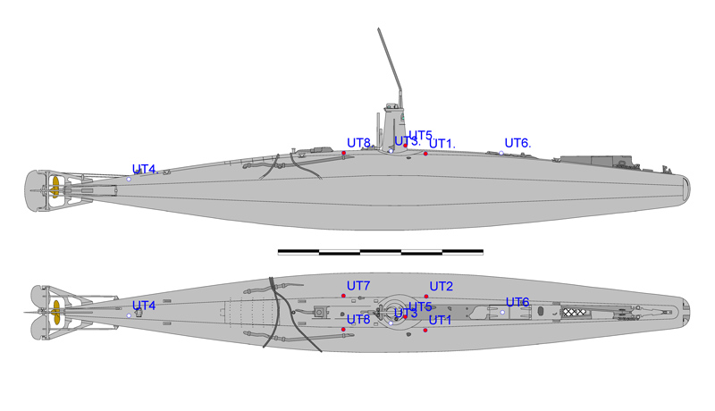Ultrasonic hull thickness